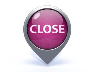 close circular icon on white background