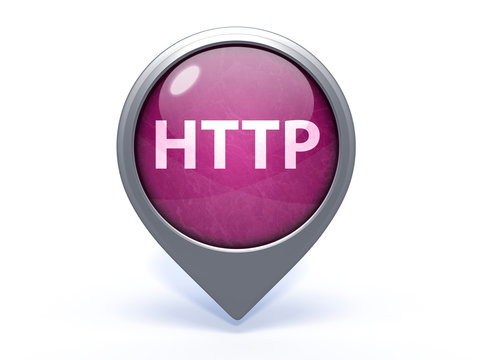 http circular icon on white background