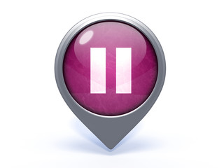 pause circular icon on white background