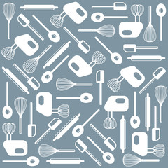 Vector kitchen tools wallpaper