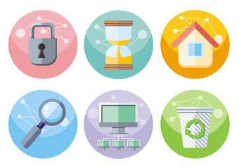 User interface icons set isolated on white
