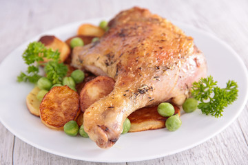 grilled duck leg