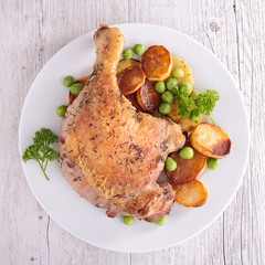 grilled duck leg