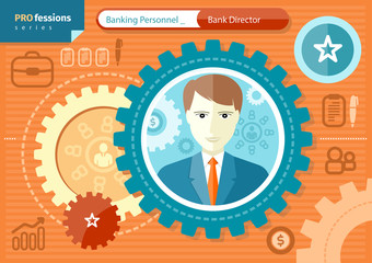 Male bank director profession concept