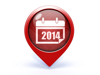 calendar pointer icon on white background