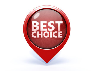 Best choice pointer icon on white background