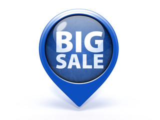 Big sale pointer icon on white background