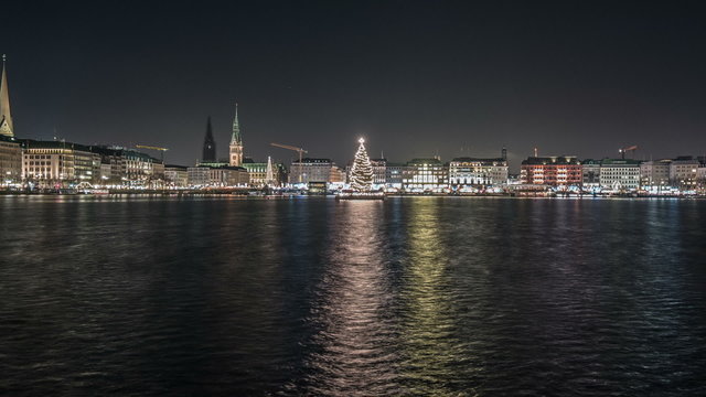 Christmas at Inner Alster in Hamburg
