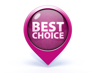 Best choice pointer icon on white background