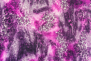 texture of print fabric stripes leopard