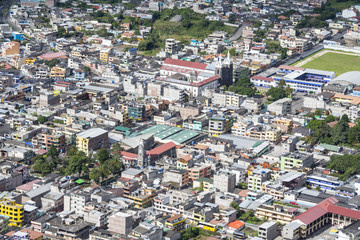 Fototapeta premium View the town of Banos in Ecuador