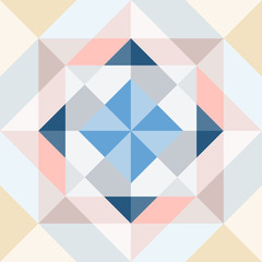 Pink blue beige. Cubism