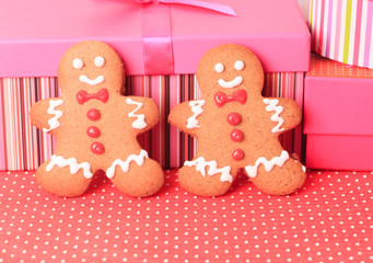 gingerbread cookies and presents