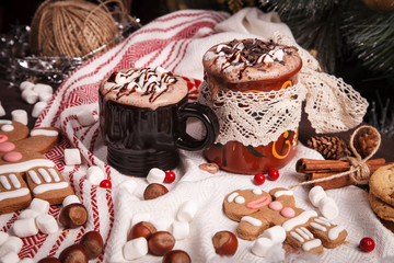 two cups of cocoa