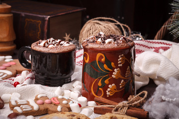two cups of cocoa