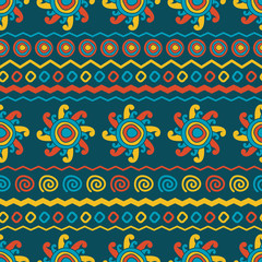 Abstract vector ethnic seamless pattern. Use for wallpaper, patt