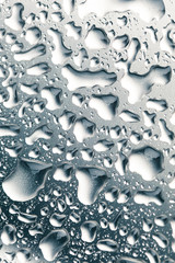water drops on stainless steel background