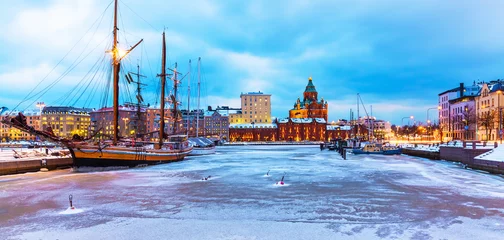 Foto auf Leinwand Winter in Helsinki, Finnland © Scanrail
