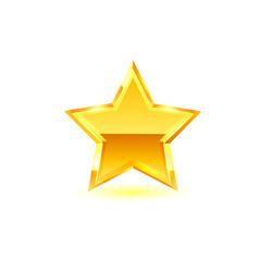 Gold star vector.