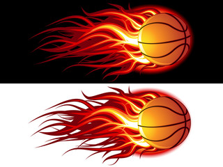 Basketball on fire