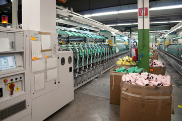 Textile industry - Weaving and warping - obrazy, fototapety, plakaty