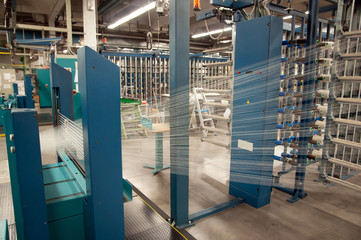 Textile industry - Weaving and warping - obrazy, fototapety, plakaty