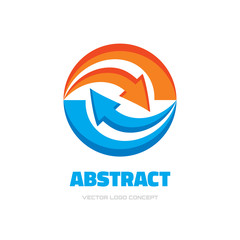 Invest - business logo. Arrows recycled logo concept.