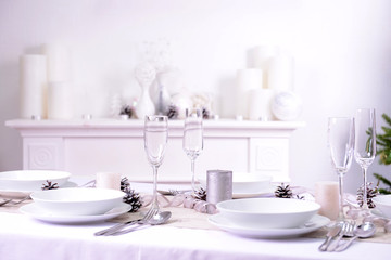 Beautiful Christmas table setting