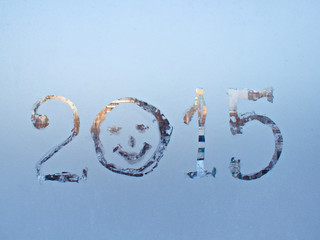 written on a winter window background