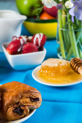 Fresh baked croissant for continental breakfast