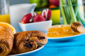 Fresh baked croissant for continental breakfast