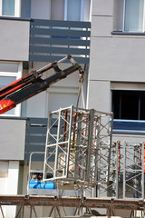 descargando material de construccion