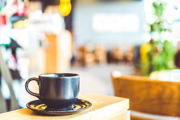 Coffee cup in cafe