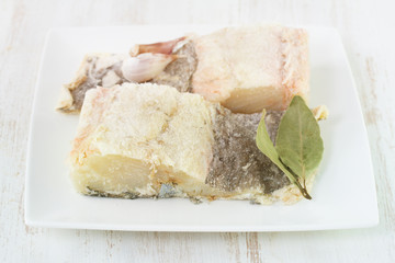 salted fish on dish