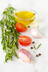 herbs with vegetables