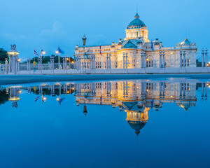 Throne hall water reflection