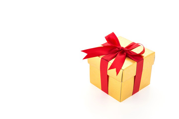 Christmas gold gift box