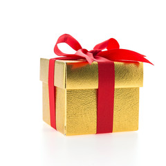 Christmas gold gift box