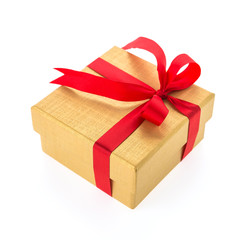 Christmas gold gift box