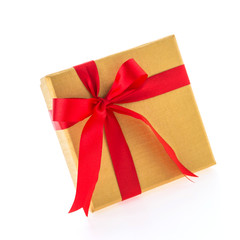 Christmas gold gift box