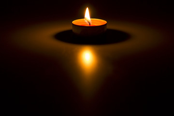 candle on the white background