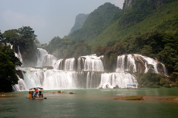 Datian waterfall in border China and Vietnam.