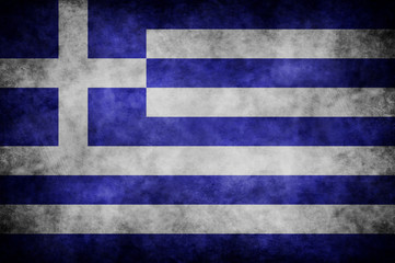 grunge Greece flag