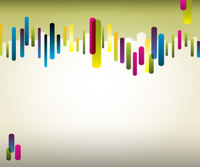 Rainbow background with color cylinders