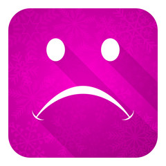 cry violet flat icon, christmas button