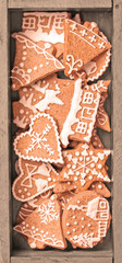 gingerbread cookies christmas background