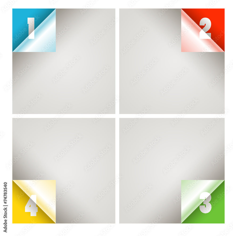 Poster infographic modern color scheme template