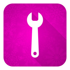 tools violet flat icon, christmas button, service sign