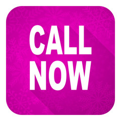 call now violet flat icon, christmas button