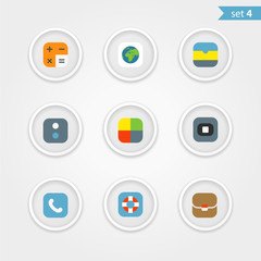 Color interface icons collection. Design elements